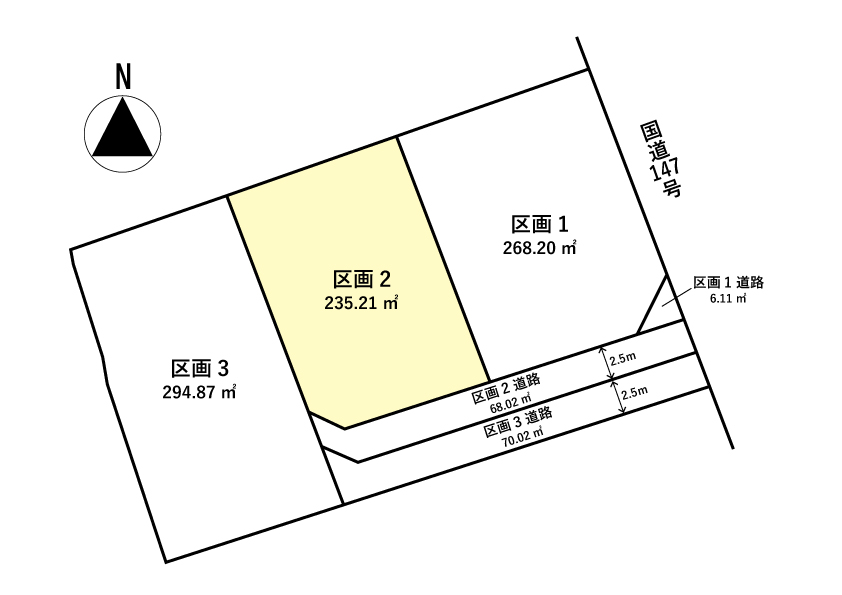 安曇野市豊科南穂高　分譲地　区画2　【R147号沿い】